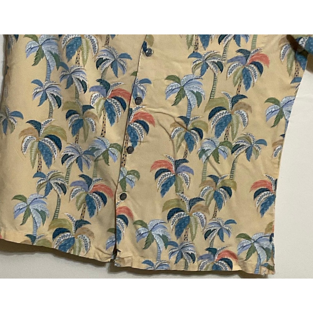 Tori Richard  men's shir Hawaiian palm tree print viscose beige   short-sleeve M - Picture 5 of 13